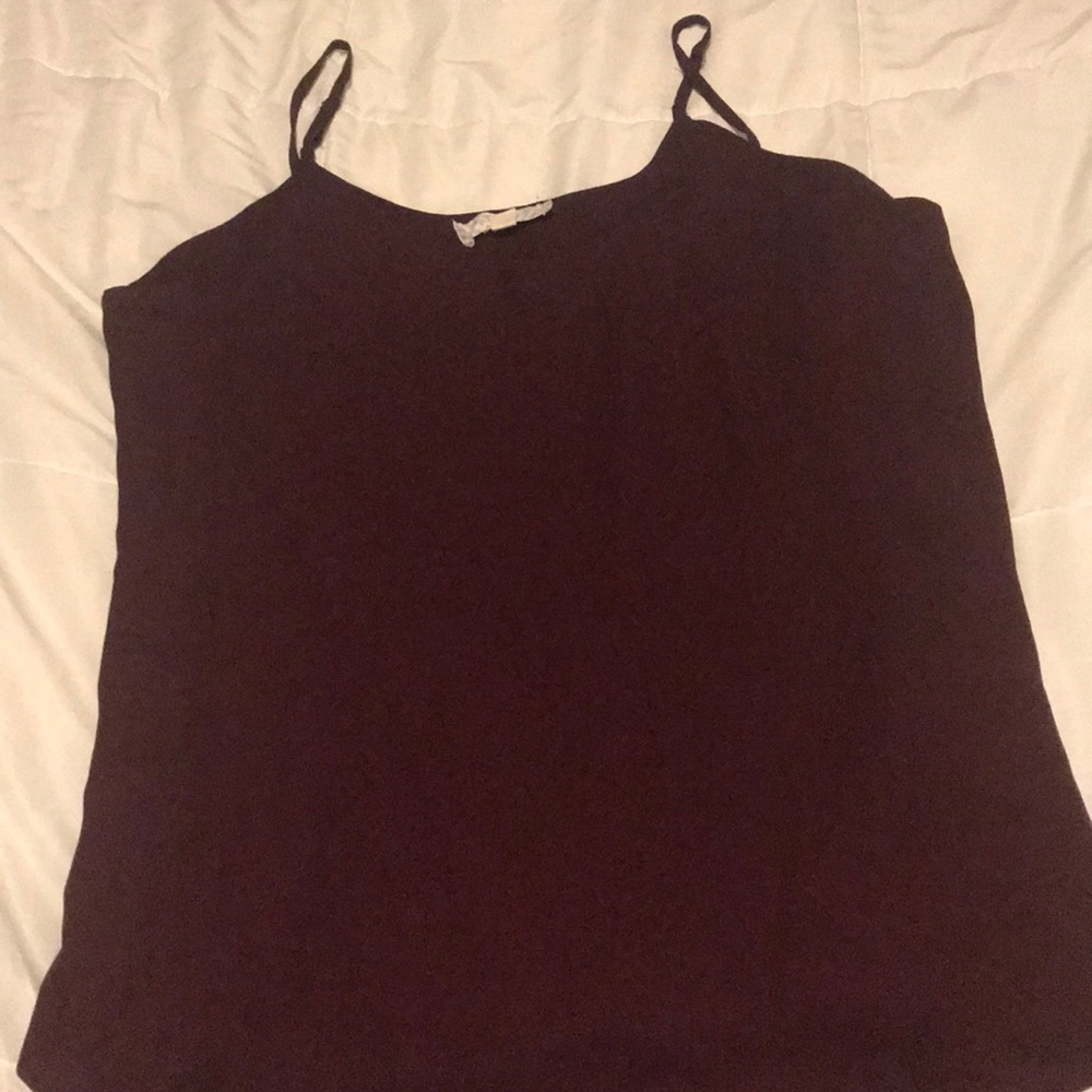 Plum Spaghetti Strap Tank Top.